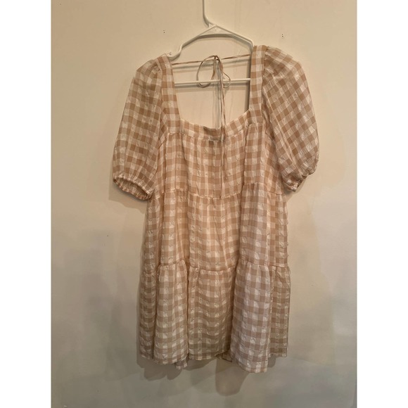 En Saison Pink Checkered Mini Dress - Picture 7 of 10